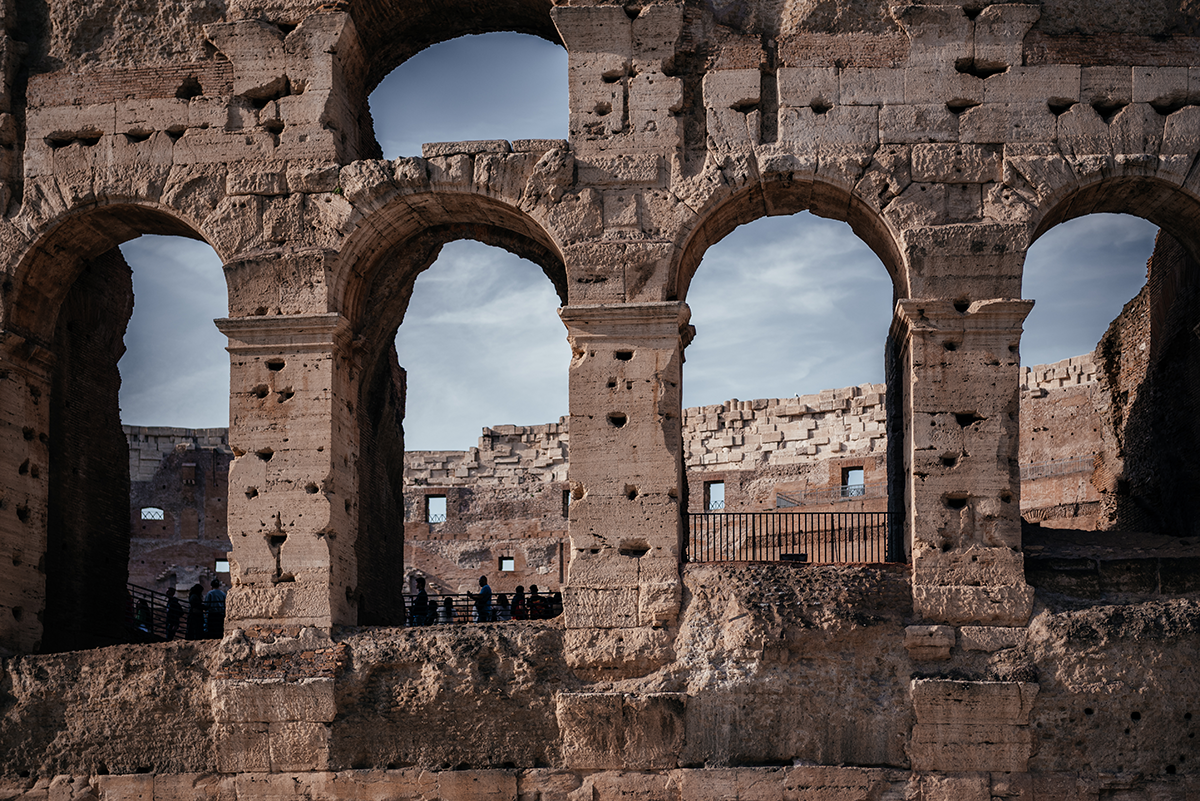 Colosseum arches interior view