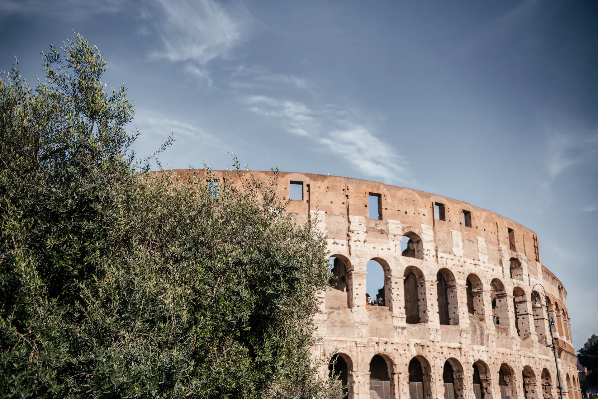 Visitors with a licensed guide inside the Colosseum