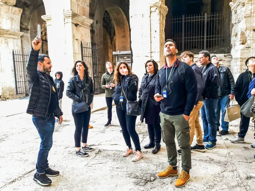 Colosseum exterior at golden hour