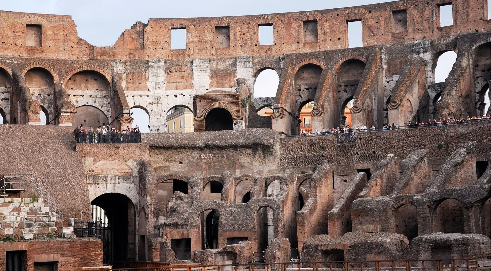 Subterranean visitor route through the Colosseum